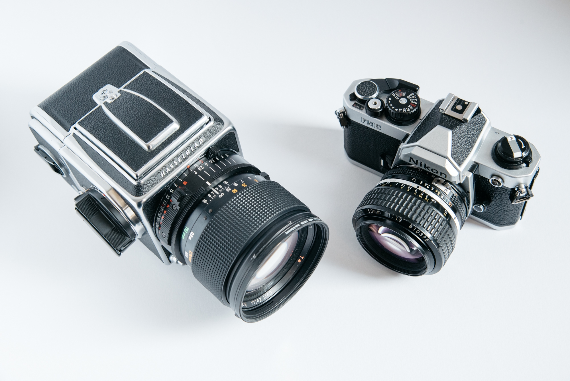 Hasselblad 2000FCW, Nikon FM2